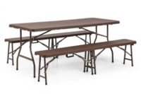 Skládací stůl a lavičky na grilování