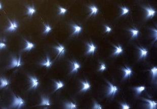 Světelný závěs s LED diodami - 3x3m, 128 LED, studená bílá
