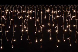 Vánoční světelné osvětlení padající déšť 5 m 200 teple bílých diod