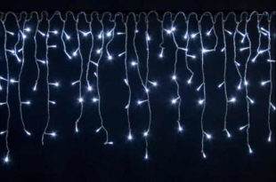 Vánoční světelný déšť 200 LED studená bílá - 5 m