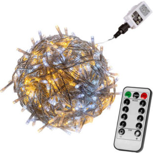 Vánoční LED svítící řetěz 40 m 400 diod s ovladačem