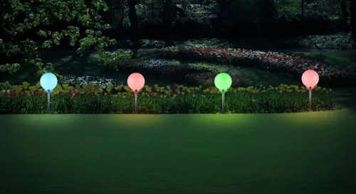 Zapichovací zahradní osvětlení s RGB barevným spektrem