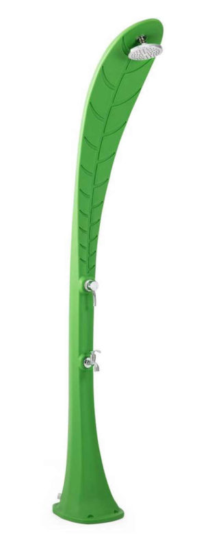Zelená solární sprcha Leaf v jedinečném designu listu