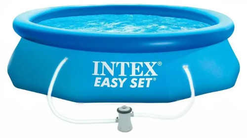 Levný bazén Intex 3,05 x 0,76 m s nafukovacím lemem a kartušovou filtrací
