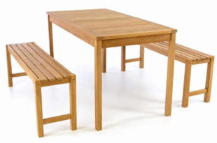 Zahradní lavice a stůl z masivního z teakového dřeva