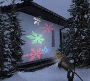 Venkovní vánoční LED projektor sněhové vločky