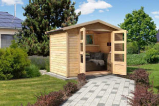 Dřevěný moderní zahradní domek 246x246 cm s podlahou
