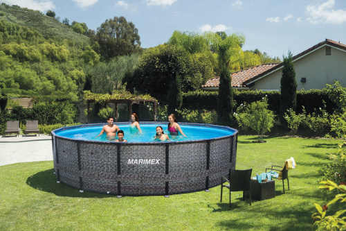 nadzemní ratanový zahradní bazén