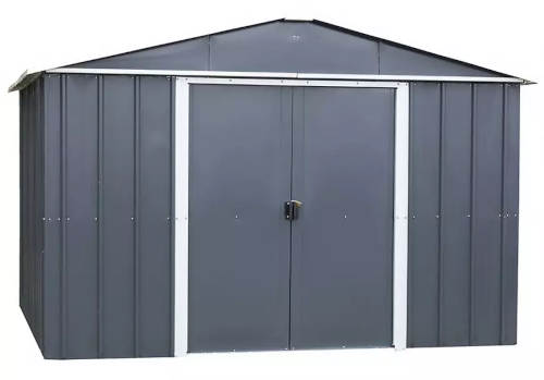 Černý kovový zahradní domek 202x217 cm