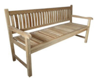 Dřevěná venkovní lavička 180 cm z tropického teakového dřeva