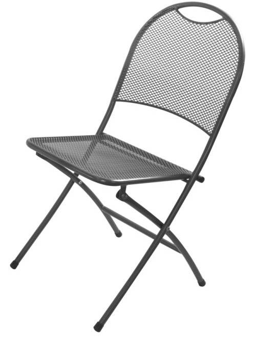 Skládací kovová židle vhodná na balkon nebo terasu