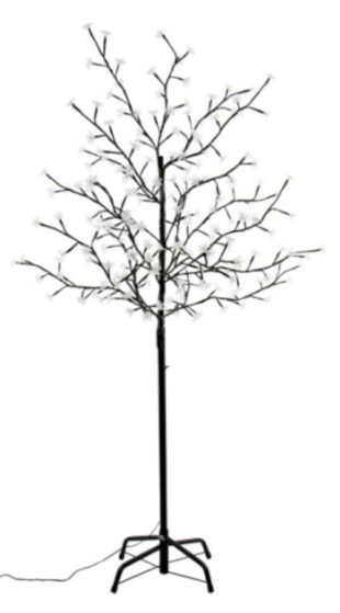 Dekorativní LED strom se svítícími květy výška 1,5 metrů
