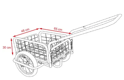 Zahradní vozík s korbou 65x48 cm